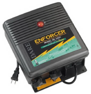 Electric Fence Charger, 600-Acre, Low Impedance, Plug-In, 110-Volt