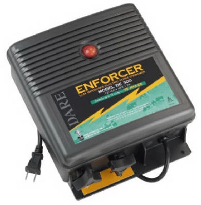 Electric Fence Charger, 75-acre, Low Impedance, Plug-in, 110-volt, Model De 300