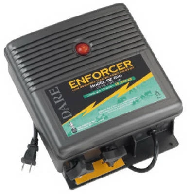 Electric Fence Charger, 150-Acre, Low Impedance, Plug-In, 110-Volt