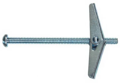 Toggle Bolt, Spring Wing, Round Head, 3/16 x 3 In., 50-Pk.