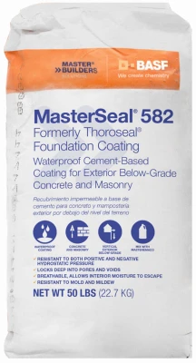 MasterSeal 582 Foundation Coating, Cement Base, Gray, 50 Lbs.