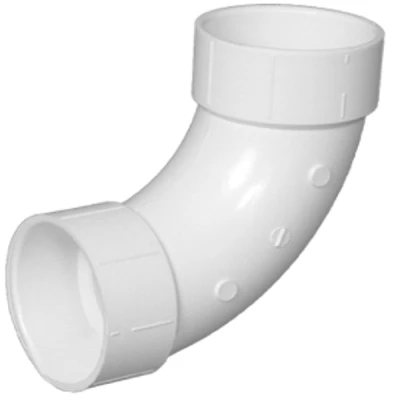 Schedule 40 DWV PVC Long Sweep 90-Degree Elbow, 1-1/2 In.