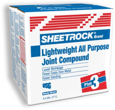 Plus 3 Lightweight Wallboard Joint Compound,  Ready Mixed, 4.5-Gallon