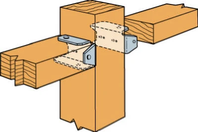 Fence Bracket Z-Max For Conencting Rails with Posts, 2 x 4-In.