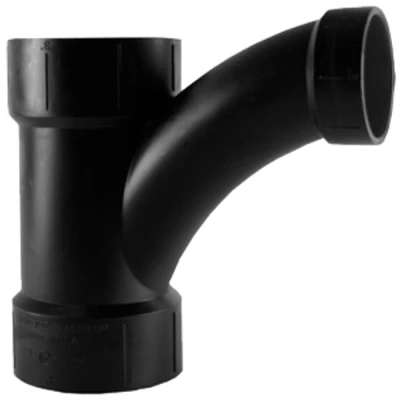 ABS/DWV Long Turn Tee Wye, 4 x 4 x 2 In.