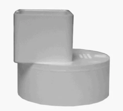 PVC Pipe Offset Flush Fit Downspout Adapter, 2 x 3 x 4 In.