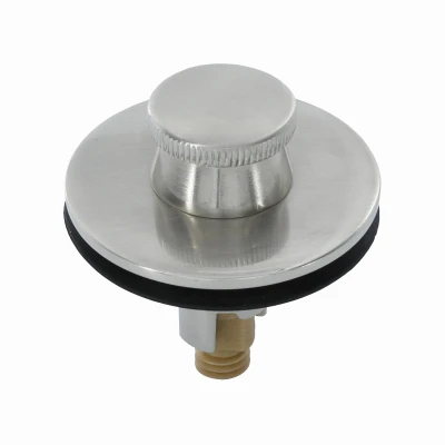 Lift and Turn Drain Stopper in Polished Brushed Nickel Finish