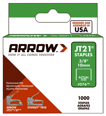 Staples, JT-21, 3/8-In., 1000-Pk.