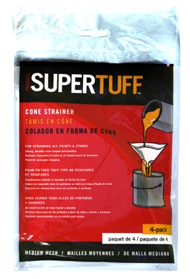 SuperTuff Paper Cone Paint Strainers, 4-Pack