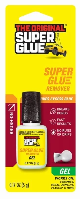 Super Glue Remover, Brush-On Gel, 5 gram bottle