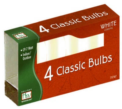C9 White Ceramic Replacement Bulbs, 4-pk, Model 1094w-88