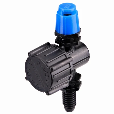 Adjustable Flow Micro Sprinkler, Half-Circle Pattern, Fan Spray, with 10-32 Threaded Inlet, 5-Pack