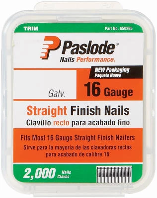 Collated Finish Nails, 16 Gauge Galvanized, 2 In., 2,000-Ct.