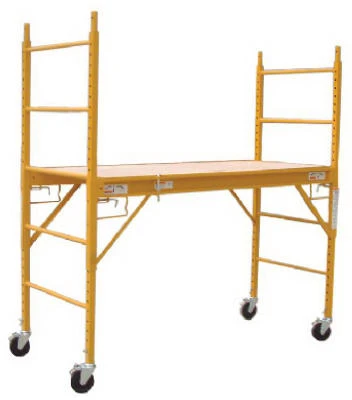 Multi-Purpose Scaffold 6 Foot Height Heavy Duty Steel Frame with Adjustable Platform