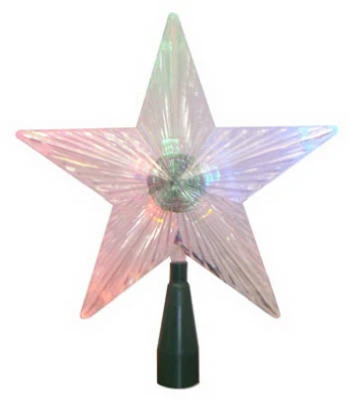 Christmas Tree-top Star With 10 Multi-color Led Lights And Adapter