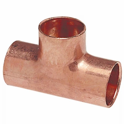 Copper Pipe Tee, 1 x 3/4 x 1 In. CxCxC