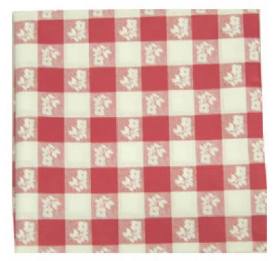Red & White Gingham Plastic Tablecloth, 54 X 108-inches, Model 39188