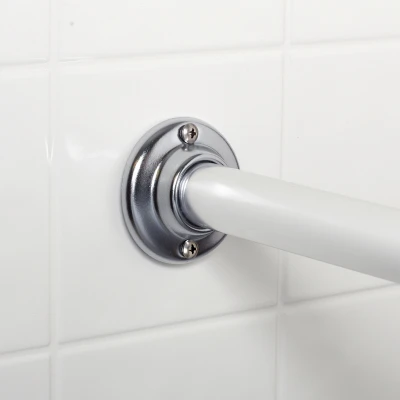 Builder's Shower Rod, Chrome Aluminum, 60-In.