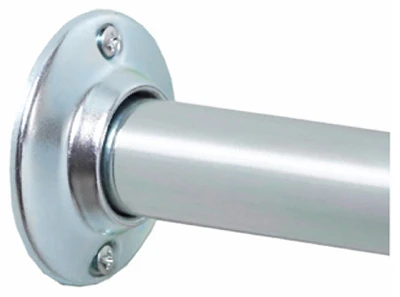Builder's Shower Rod, Chrome Aluminum, 60-In.