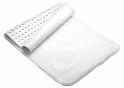 Antibacterial Bath Mat, White, 18 X 36 Inches - Extra Large, Machine Washable