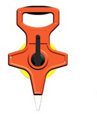 Open-Reel Tape Measure, High-Viz Orange, Fiberglass, 1/2 In. x 200 Ft.