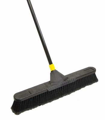 Super Bulldozer Push Broom, Soft Polypropylene Fibers, 24 In.