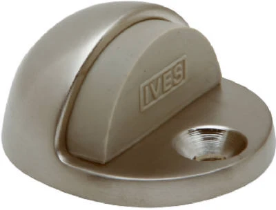 1-Inch Satin Nickel Finish Floor Mount Doorstop