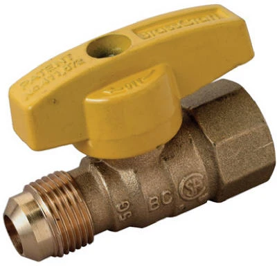Gas Valve, 1/2 In. O.D. x 1/2 In. Female Iron Pipe