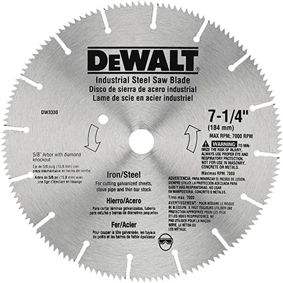 Steel & Iron-Cutting Saw Blade, 7-1/4 In.