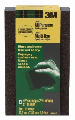 Flexible Sanding Sponge, Medium/Coarse, 4-7/8 x 2-7/8 x 1 In.