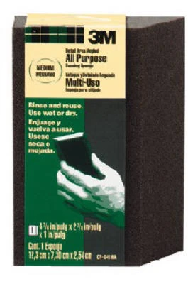 Large-Area Flexible Angled Sanding Sponge, Medium, 4-7/8 x 2-7/8 x 1-In