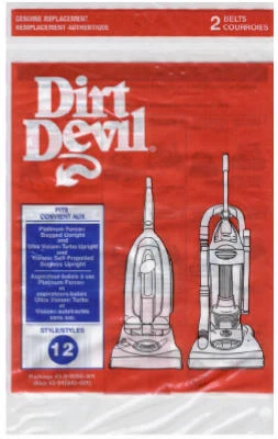 Dirt Devil Style  12  Vacuum Cleaner Belt, 2-Pack