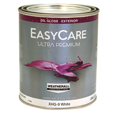 Ultra Premium Weatherall Exterior House Paint, White Gloss, Oil-base, Quart