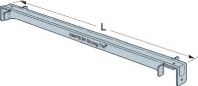 Truss Spacer-Resistrant, 22 Gauge, 25-1/2 x 1-3/4 x 1 In.