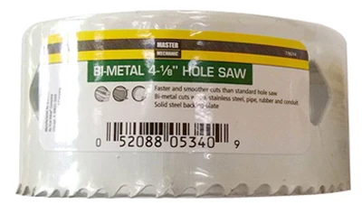 4 and 1/8 Inch Bi-Metal Hole Saw for Durable Cutting