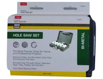 6-Piece Bi-Metal Hole Saw Set for Cutting Various Materials