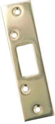 Brass-Plated Steel Security Strike Plate, 1 and 5/8 Inches by 11 Inches