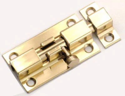 Door Barrel Bolt, Brass, 3 In.