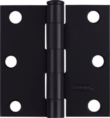 3 x 3 In. Black Square Corner Door Hinge