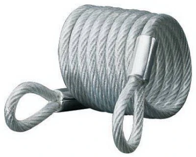 6-Ft. Self-Coiling 6mm Coated Padlock Cable