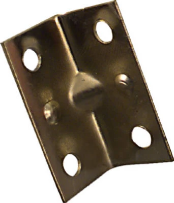 Corner Brace, Brass, 1.5 x 3/4-In.