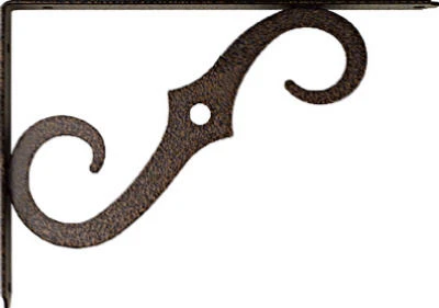 8 x 5-1/2 In. Antique Bronze Ornamental Shelf Bracket