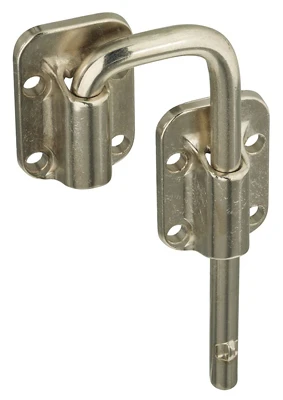 Nickel Sliding Door Latch, 1-1/2 In.