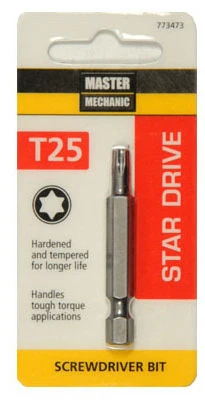 Torx T25 Screwdriver Bit, 2 In.