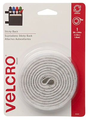 3/4"x5' WHT Velcro Tape