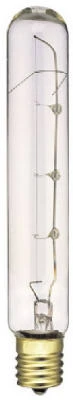 25-Watt Clear Tubular Light Bulb, Intermediate Base, 244 Lumens, 5.375-In.