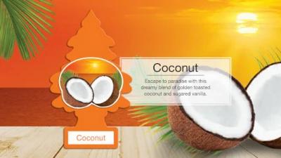 Car Air Freshener, Coconut