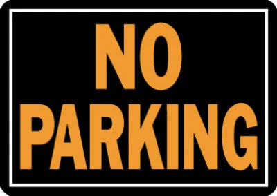 No Parking Sign, 10 x 14-In.