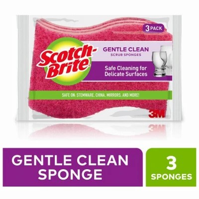 Gentle Clean Scrub Sponge, 3-Pk.