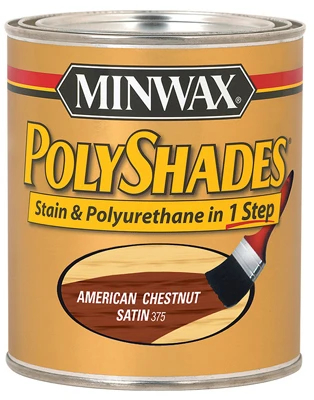 Polyshades Wood Stain, American Chestnut Satin, 1/2 Pt.